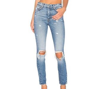 GRLFRND Karolina Distressed Skinny Jeans I Put a Spell on You Denim Size 26